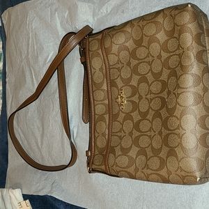 Coach , Signature Canvas, Crossbody Purse.